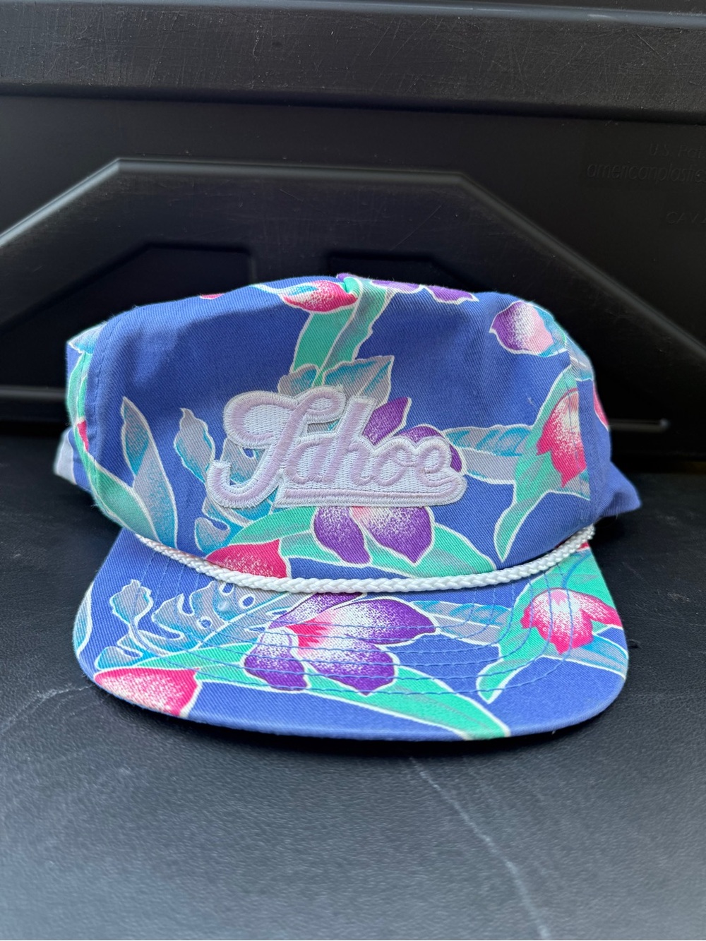 Vintage San Sun Hat Hawaiian Tropical Floral Print Rope Snapback Trucker Tahoe